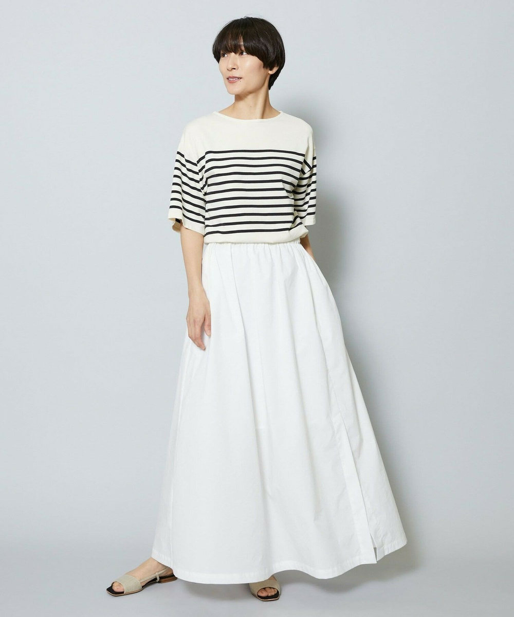 MOGA 雑誌eclat ×スタイリスト池田奈加子コラボ マイクロタスランコンビワンピース ストライプ