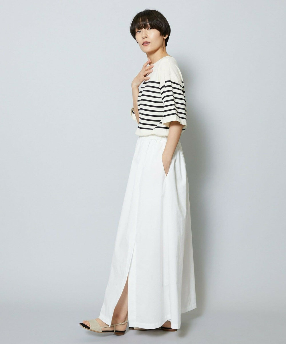 MOGA 雑誌eclat ×スタイリスト池田奈加子コラボ マイクロタスランコンビワンピース ストライプ