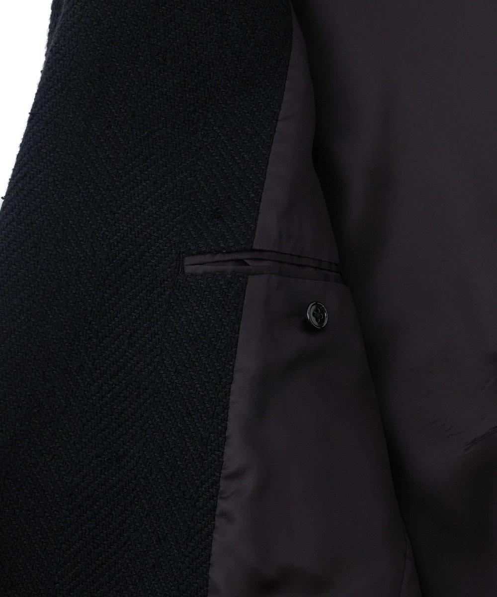 MEN'S BIGI 【BASED ON MEN'S BIGI HERITAGE】ブラックヘリンボーン コテージコート ブラック