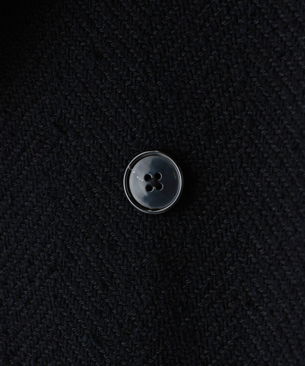 MEN'S BIGI 【BASED ON MEN'S BIGI HERITAGE】ブラックヘリンボーン コテージコート ブラック