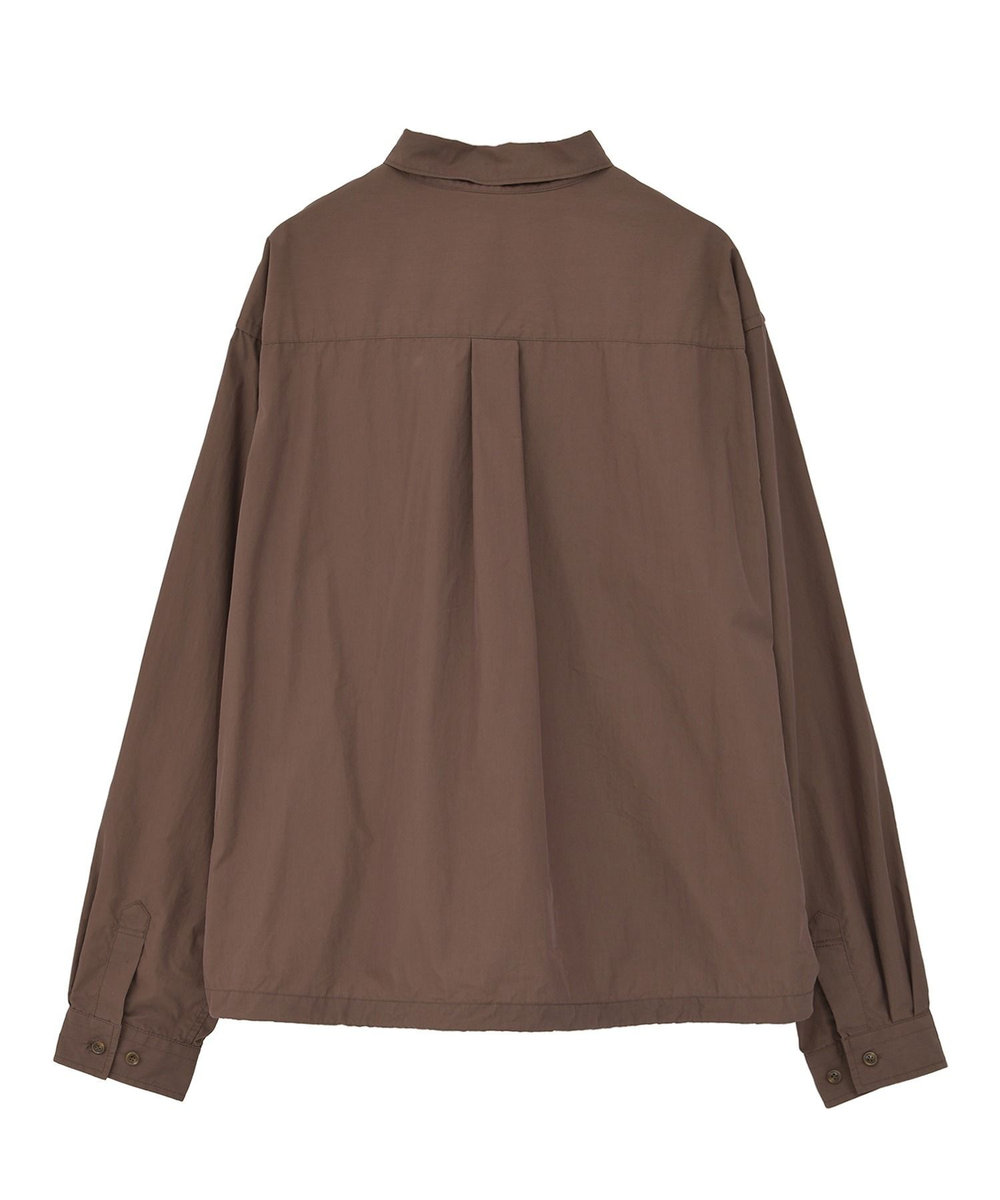 MEN'S BIGI コットンナイロンドローコードシャツ ブラウン