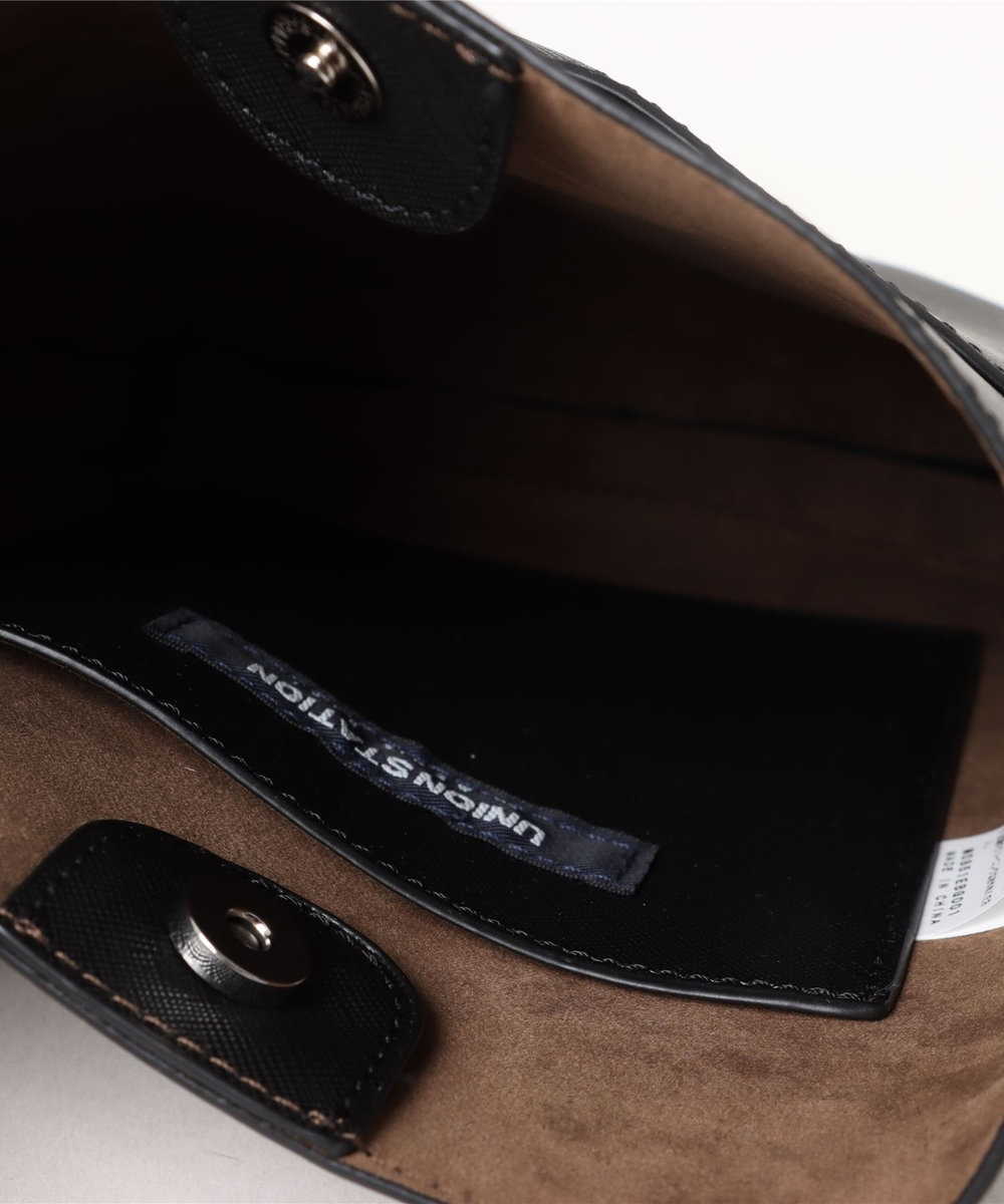 UNION STATION <UNION STATION by MEN'S BIGI>ボンディングミニショルダー ブラック