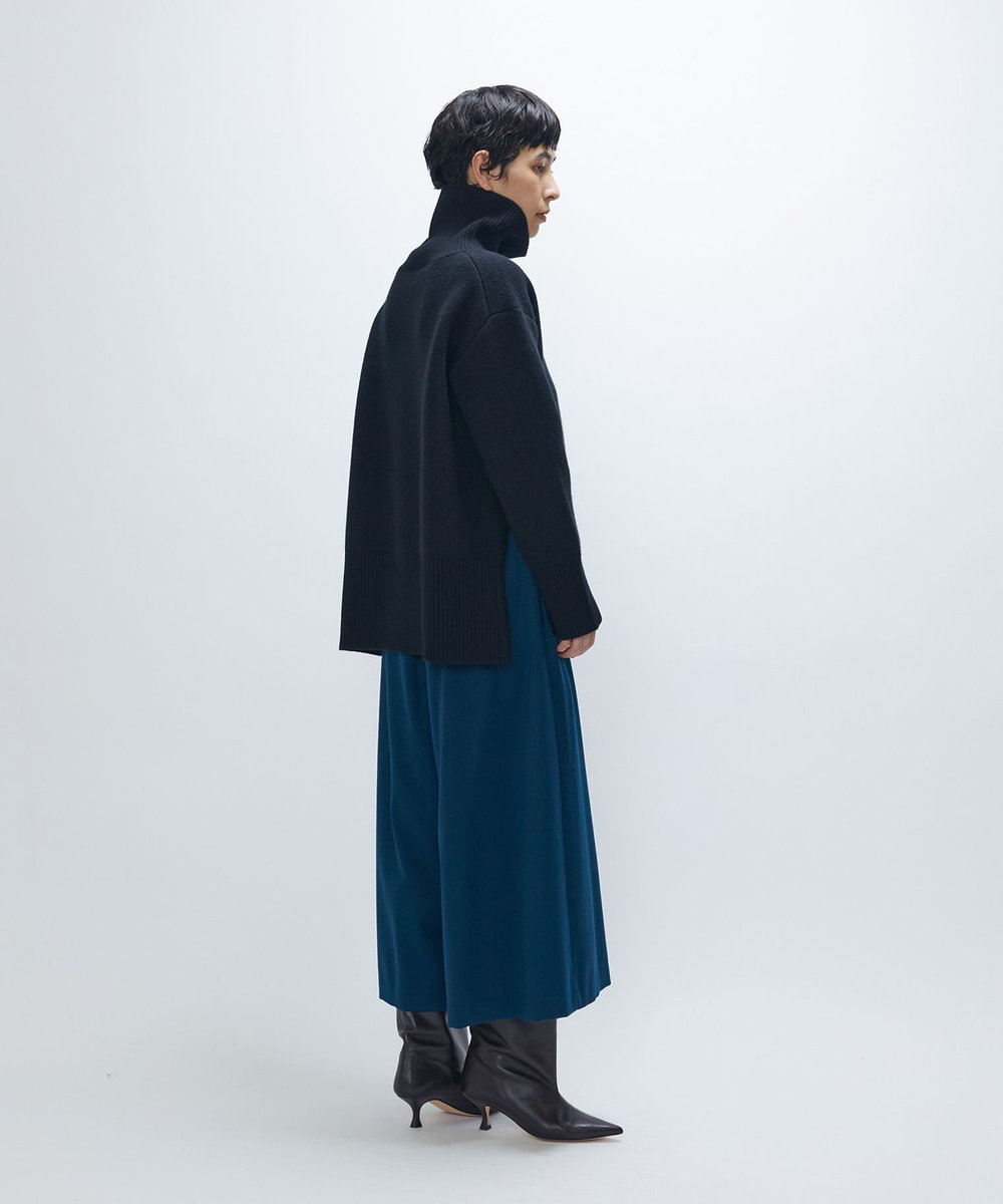 1er Arrondissement ウールカシミアダブルフェイスボトルネックニット ブラック