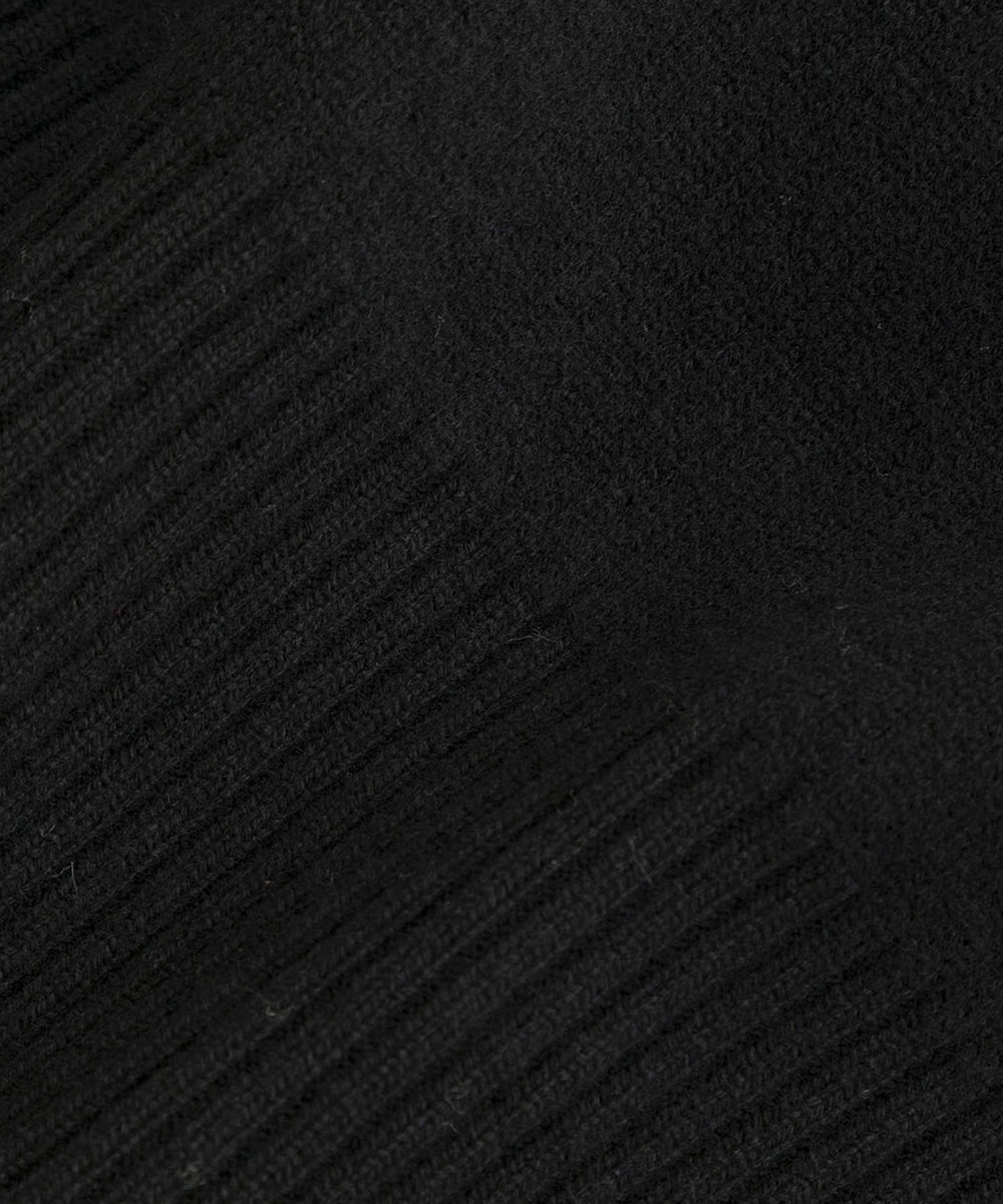 1er Arrondissement ウールカシミアダブルフェイスボトルネックニット ブラック