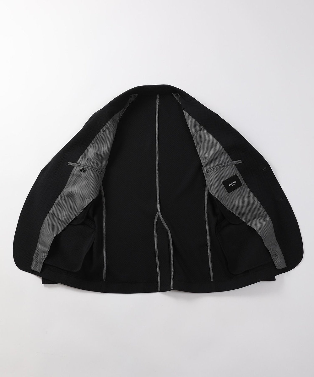 MEN'S BIGI ヘリンボーンストレッチジャケット ブラック