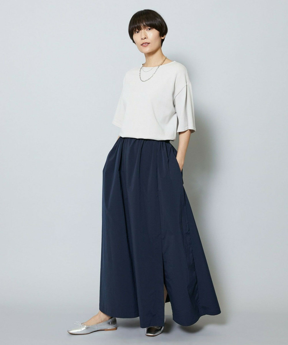 MOGA 雑誌eclat ×スタイリスト池田奈加子コラボ マイクロタスランコンビワンピース グレー