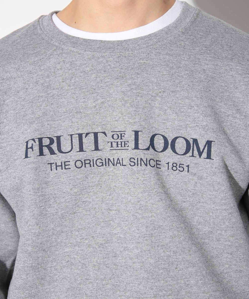 UNION STATION FRUIT OF THE LOOM別注裏毛裏起毛クルーネックスウェット グレー