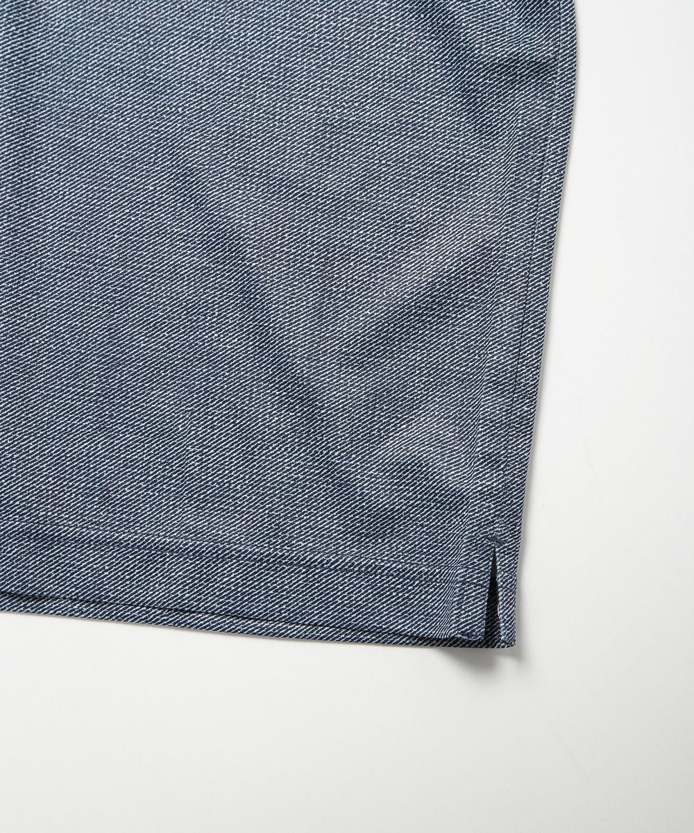 MEN'S BIGI 【ACTIVE TAILOR】COOL MAX ツイルプリントジャージポロシャツ ブルー系その他