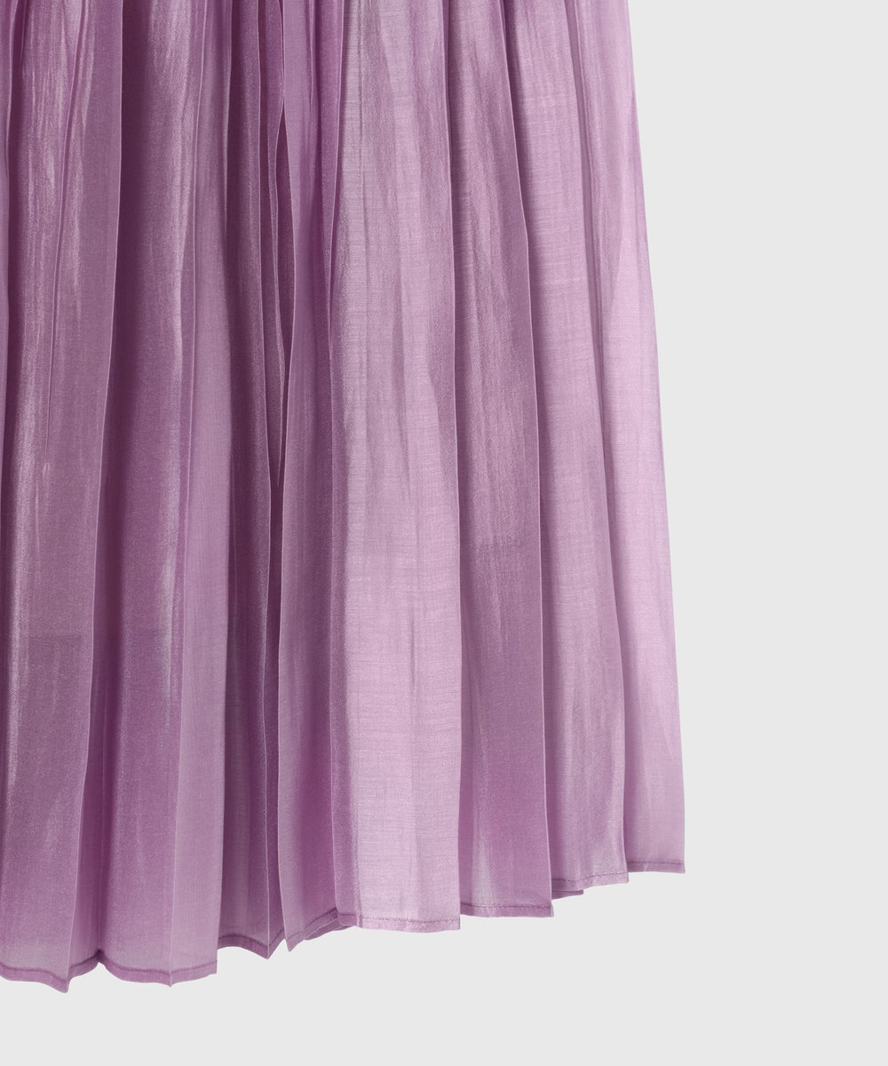 DÉPAREILLÉ TENCEL ORGANDY PLEATS SKIRT / テンセルオーガンジープリーツスカート ピンク