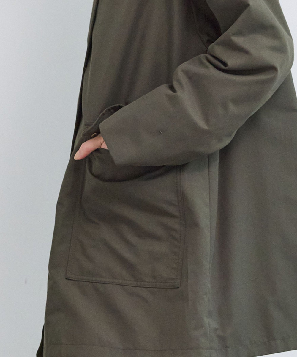 LOISIR コットンナイロンユーティリティジャケット カーキ