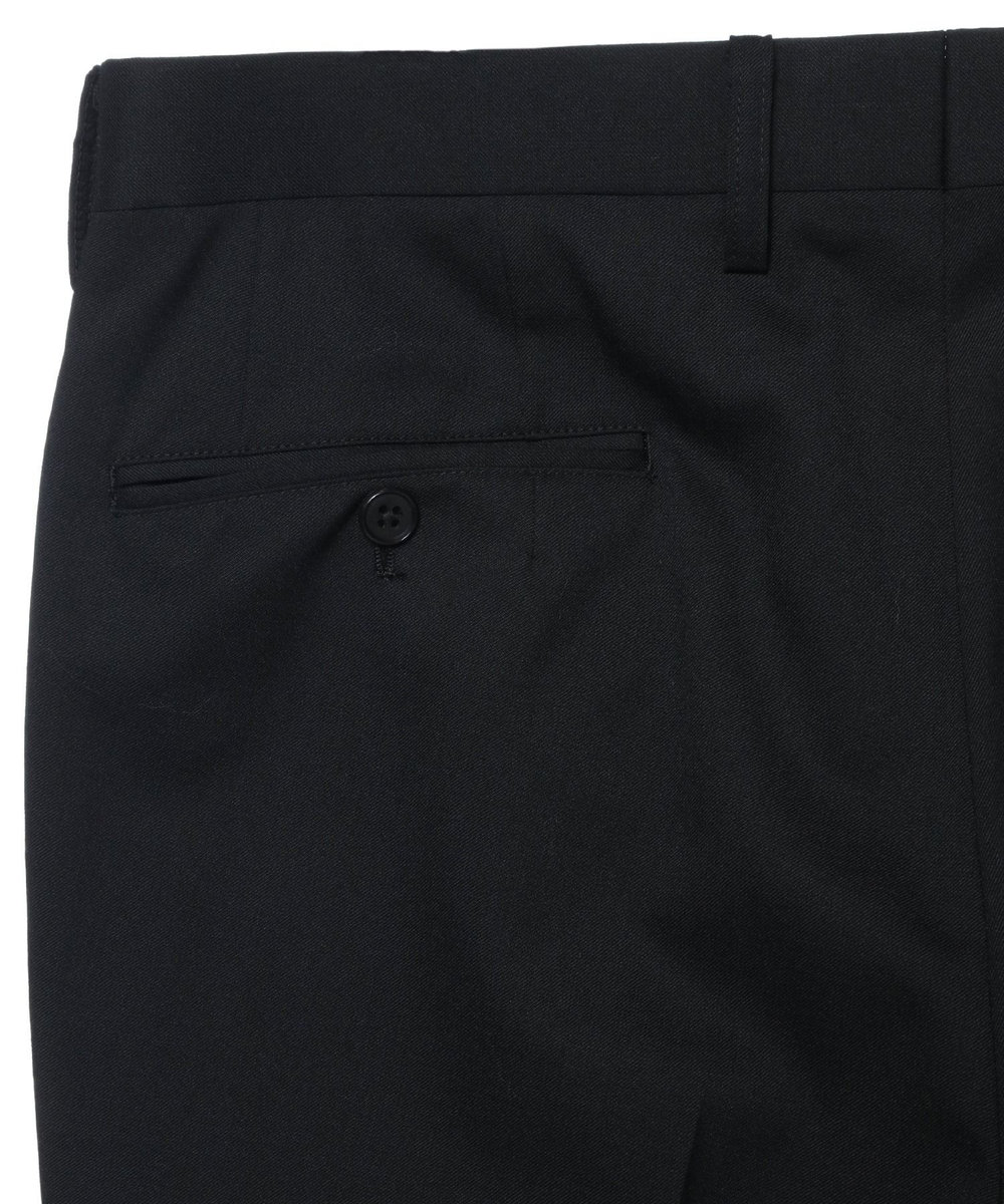 MEN'S BIGI 【スリーピース対応】サージ綾ブラック無地スーツセットアップ ブラック
