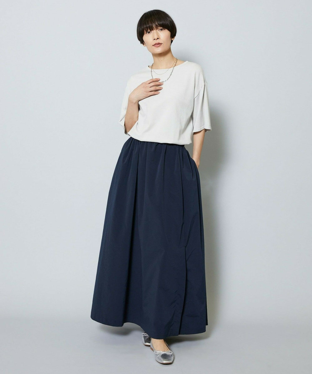 MOGA 雑誌eclat ×スタイリスト池田奈加子コラボ マイクロタスランコンビワンピース グレー