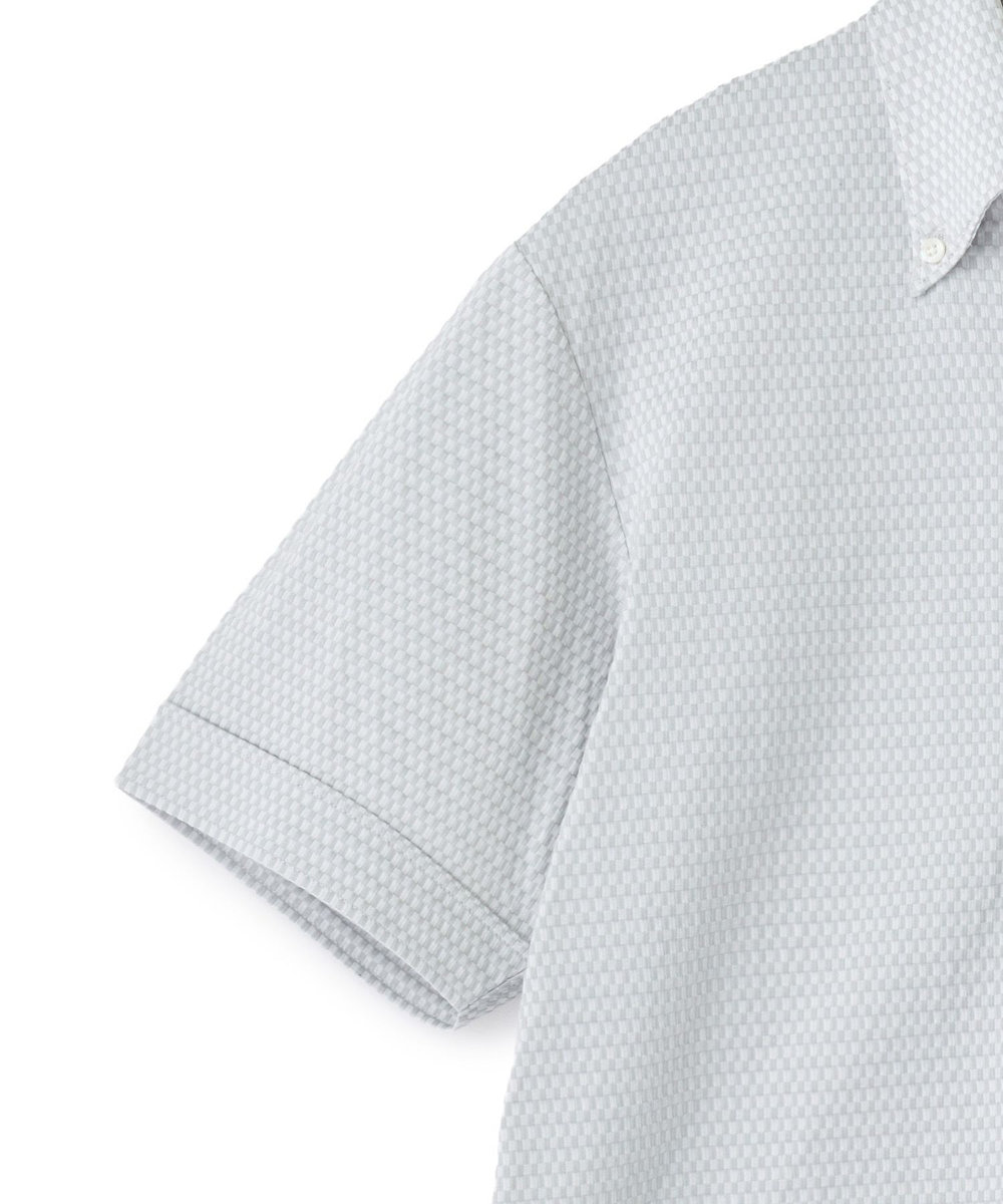 MEN'S BIGI 【ACTIVE TAILOR】ニットサッカーポロシャツ<COOL MAX/吸水速乾> グレー