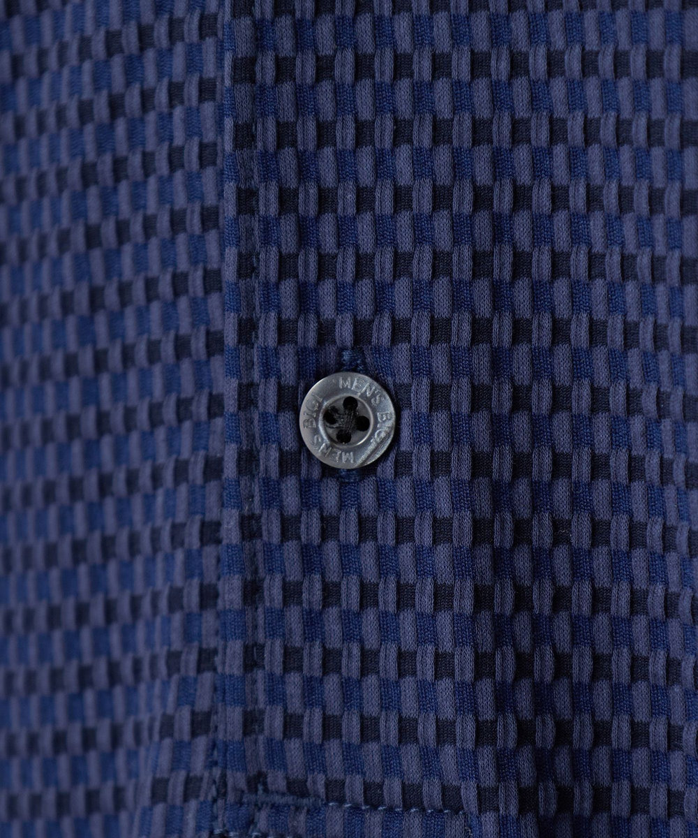 MEN'S BIGI 【ACTIVE TAILOR】ニットサッカーポロシャツ<COOL MAX/吸水速乾> ネイビー