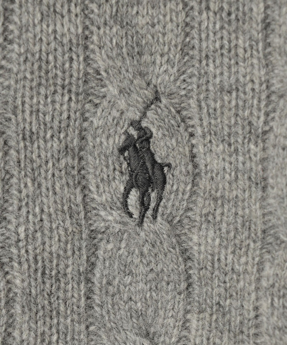1er Arrondissement ＜POLO RALPH LAUREN/ポロ ラルフ ローレン＞ケーブルニットウールカシミアニット グレー