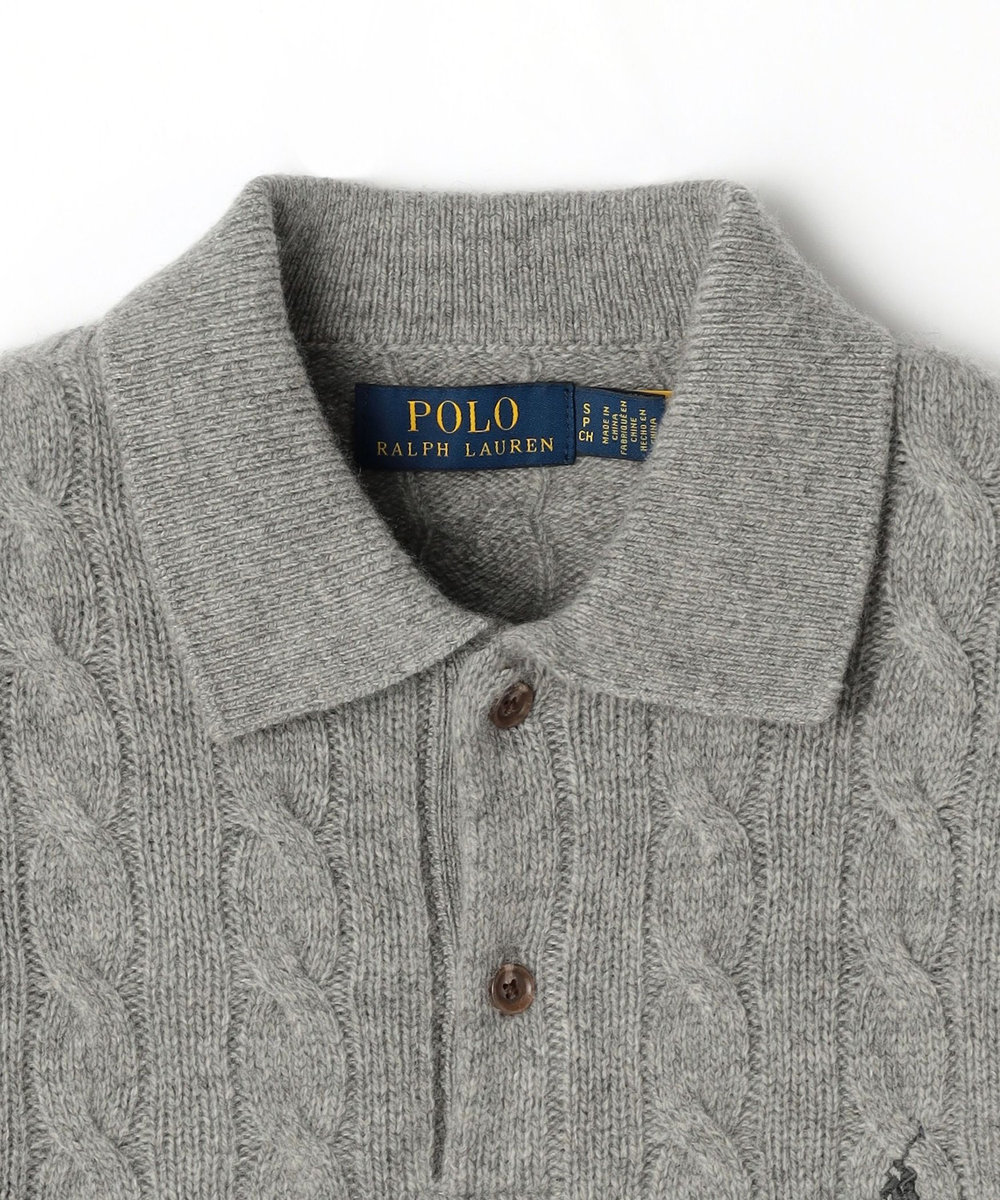 1er Arrondissement ＜POLO RALPH LAUREN/ポロ ラルフ ローレン＞ケーブルニットウールカシミアニット グレー