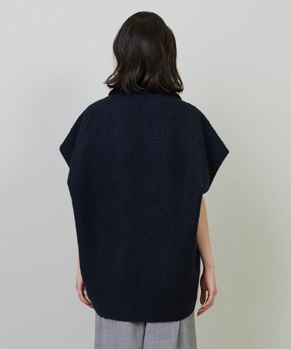 L'EQUIPE アルパカショートスリーブジャケット ブラック