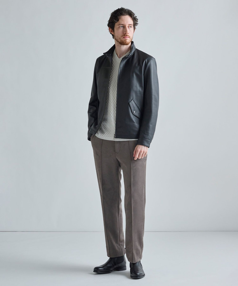 MEN'S BIGI レザーサイドゴアブーツ ブラック