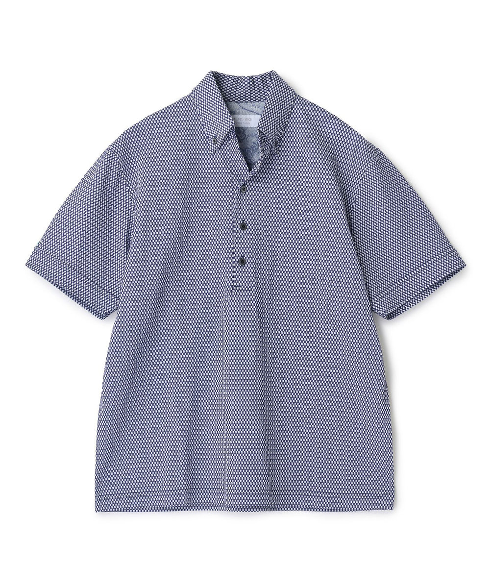 MEN'S BIGI 【ACTIVE TAILOR】ニットサッカーポロシャツ<COOL MAX/吸水速乾> ブルー