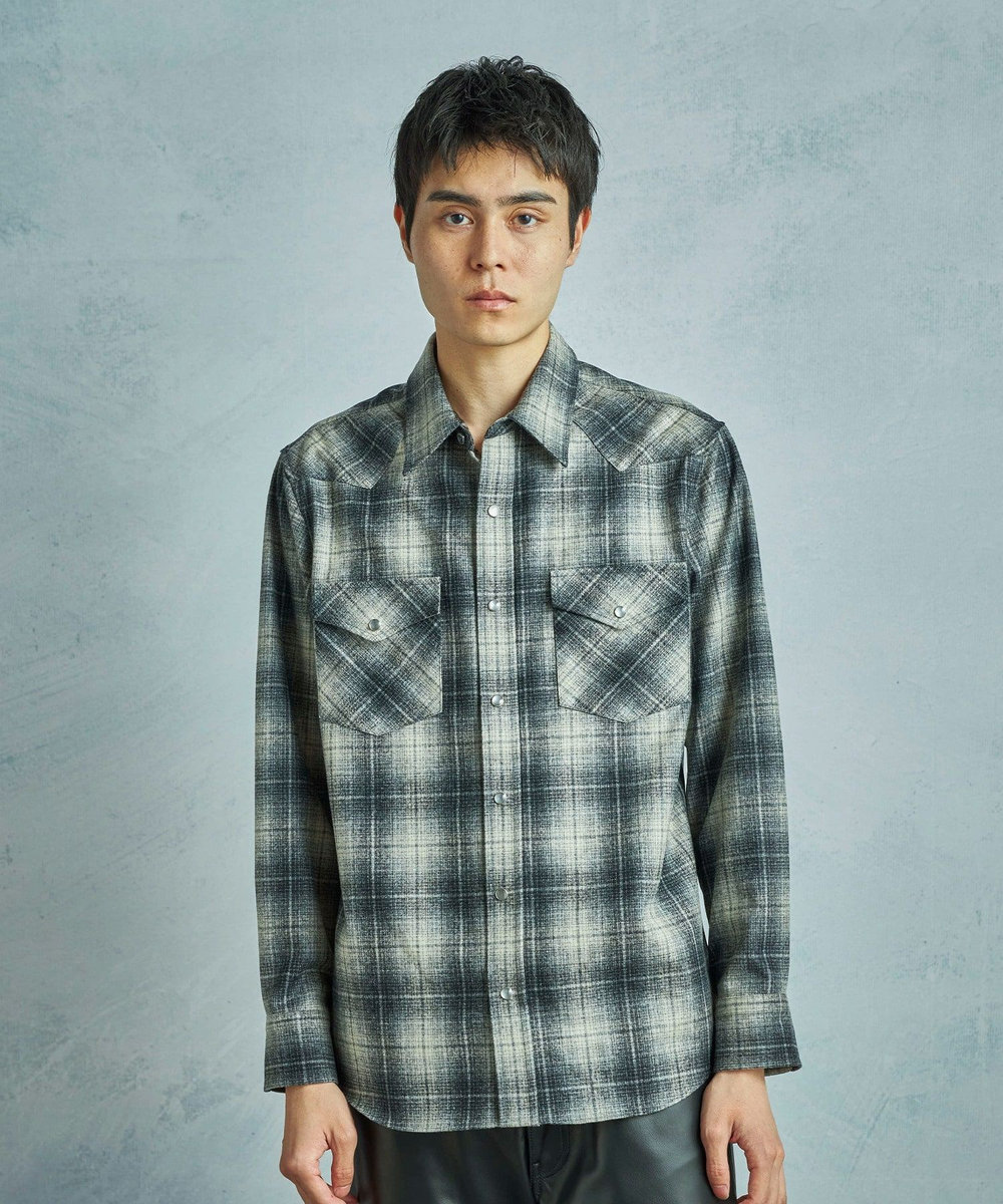 MEN'S BIGI 【PENDLETON/ペンドルトン】別注オンブレチェックシャツ カーキ