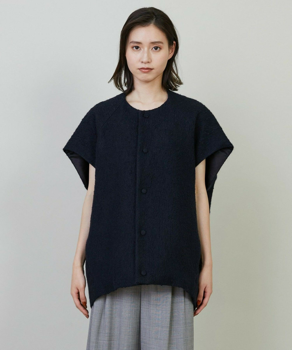 L'EQUIPE アルパカショートスリーブジャケット ブラック
