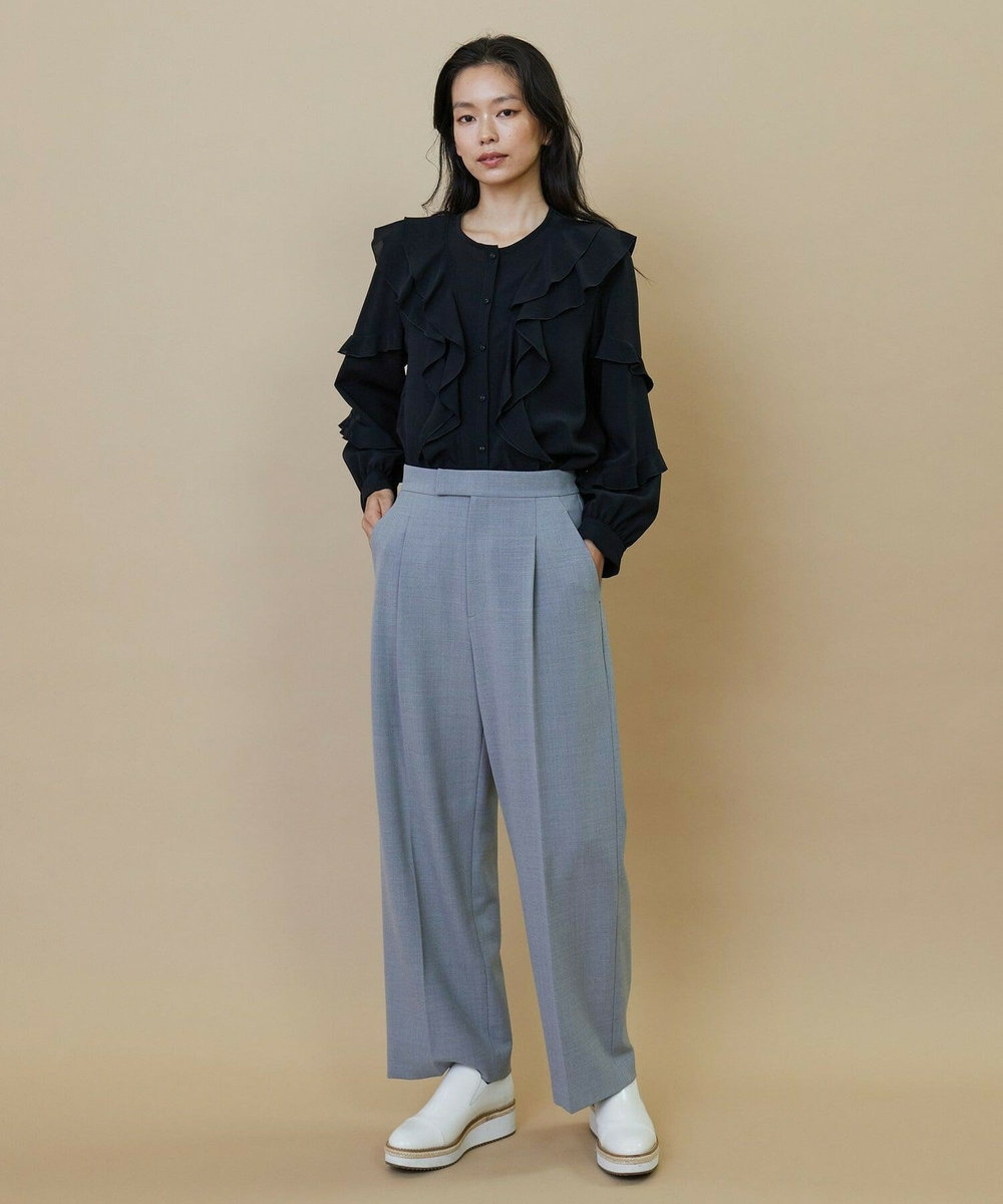 L'EQUIPE 2WAYギャザワイドパンツ ライトグレー