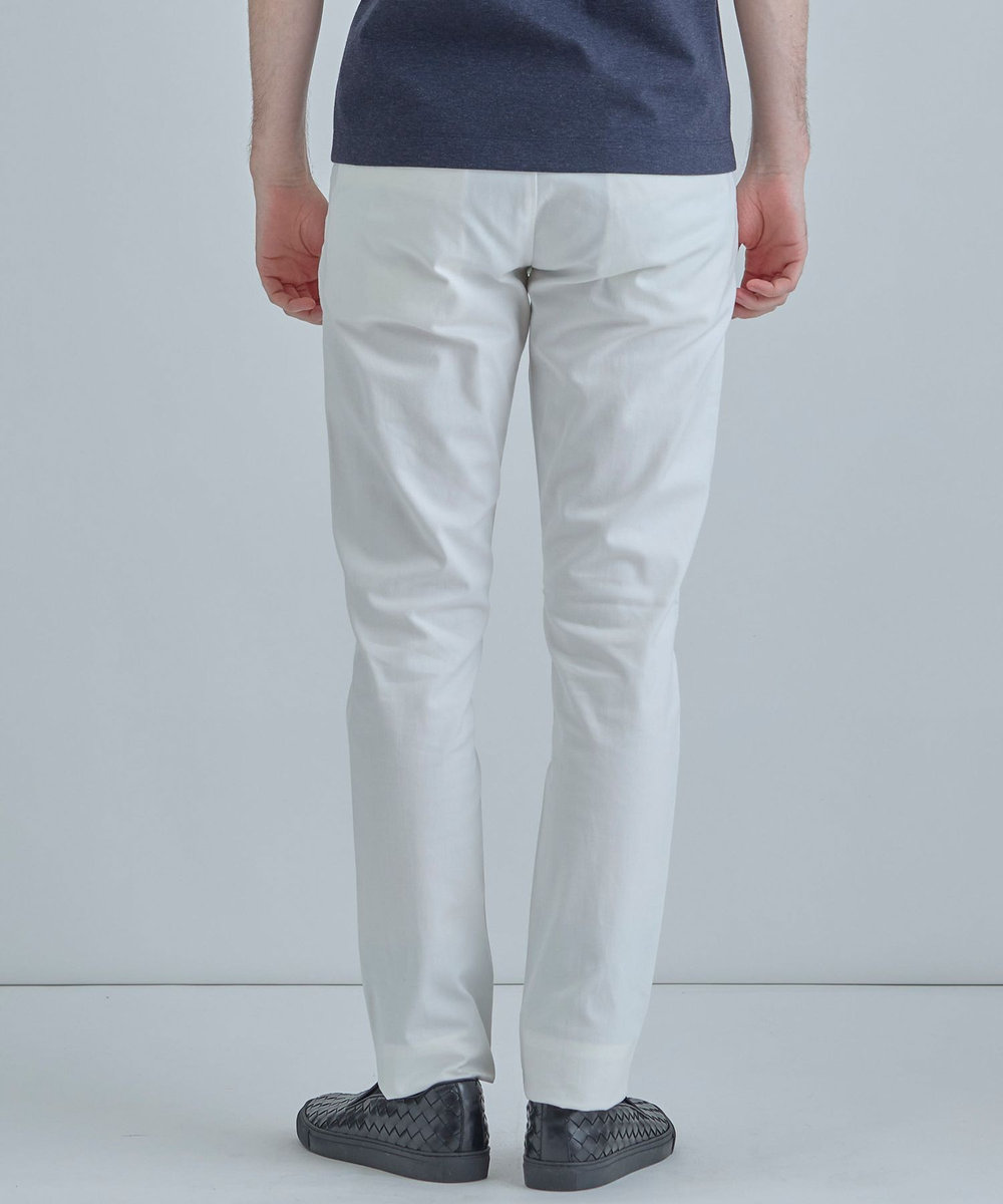 MEN'S BIGI シャドーヘリンボーンストレッチパンツ ホワイト