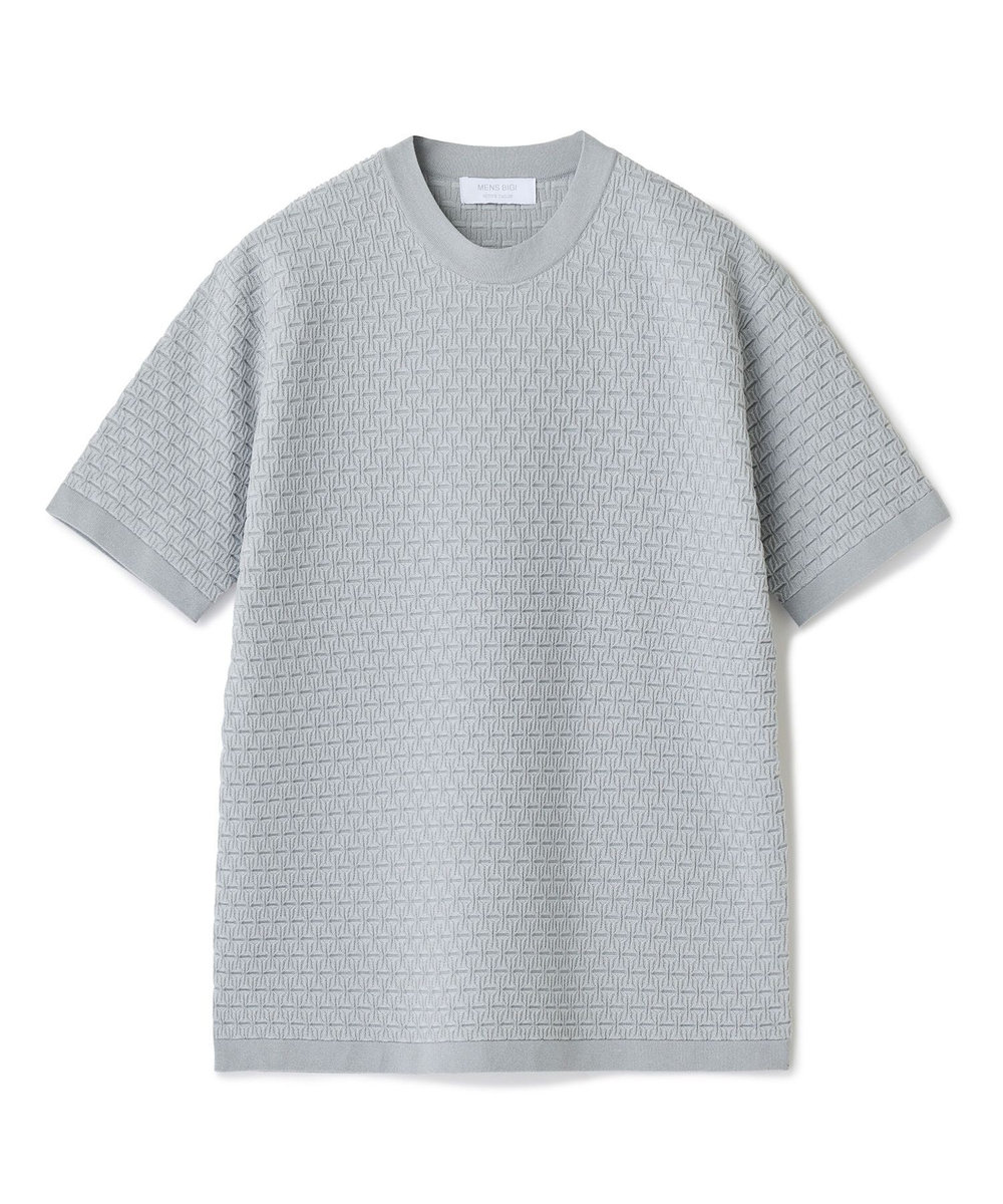 MEN'S BIGI 【ACTIVE TAILOR】ブリスターニットジャカードＴシャツ＜通気性/速乾性＞ グレー
