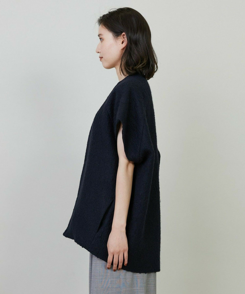 L'EQUIPE アルパカショートスリーブジャケット ブラック