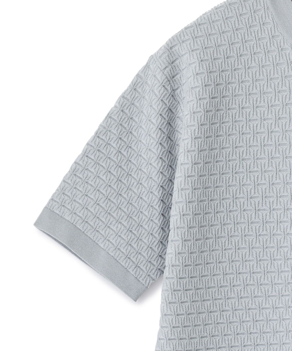MEN'S BIGI 【ACTIVE TAILOR】ブリスターニットジャカードＴシャツ＜通気性/速乾性＞ グレー