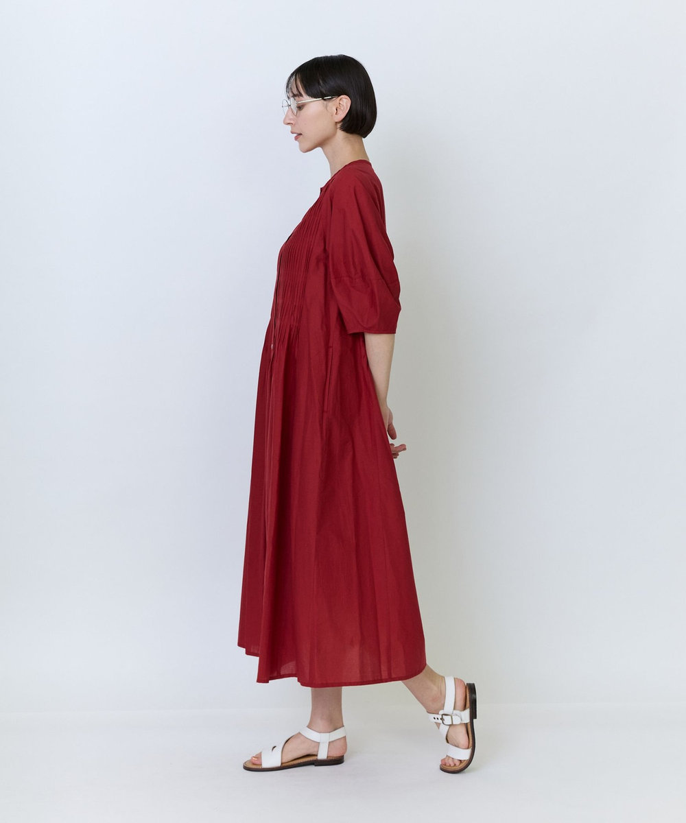 LOISIR インドコットンキャンブリックワンピース レッド