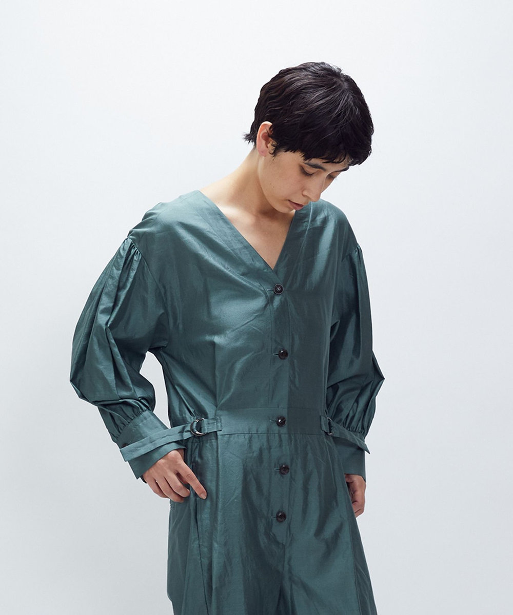 1er Arrondissement シルクコンビネゾン グリーン