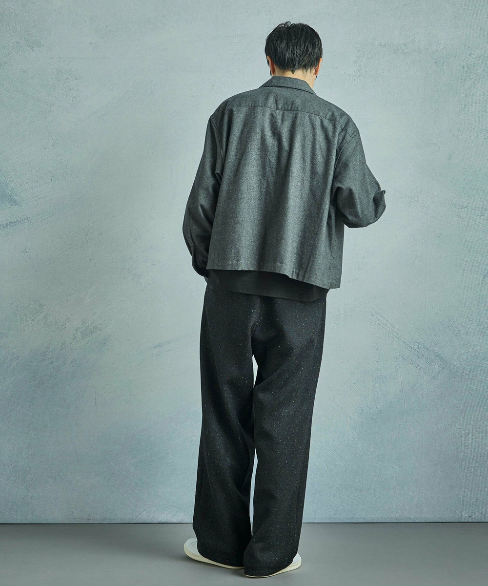 MEN'S BIGI 【50th Anniv . 菊池武夫】SHORT COTTON FLANNEL SHIRTS グレー