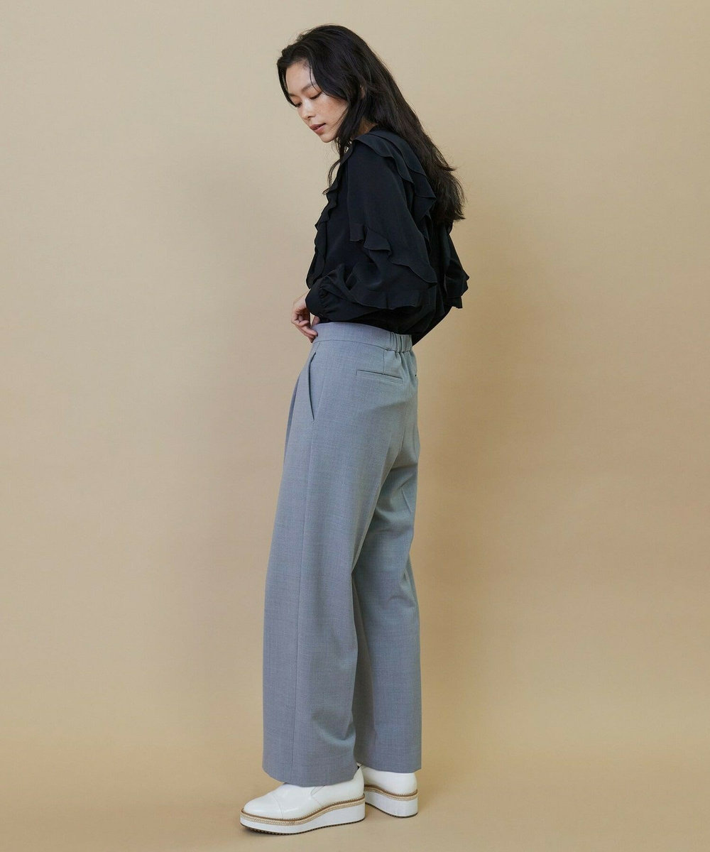 L'EQUIPE 2WAYギャザワイドパンツ ライトグレー