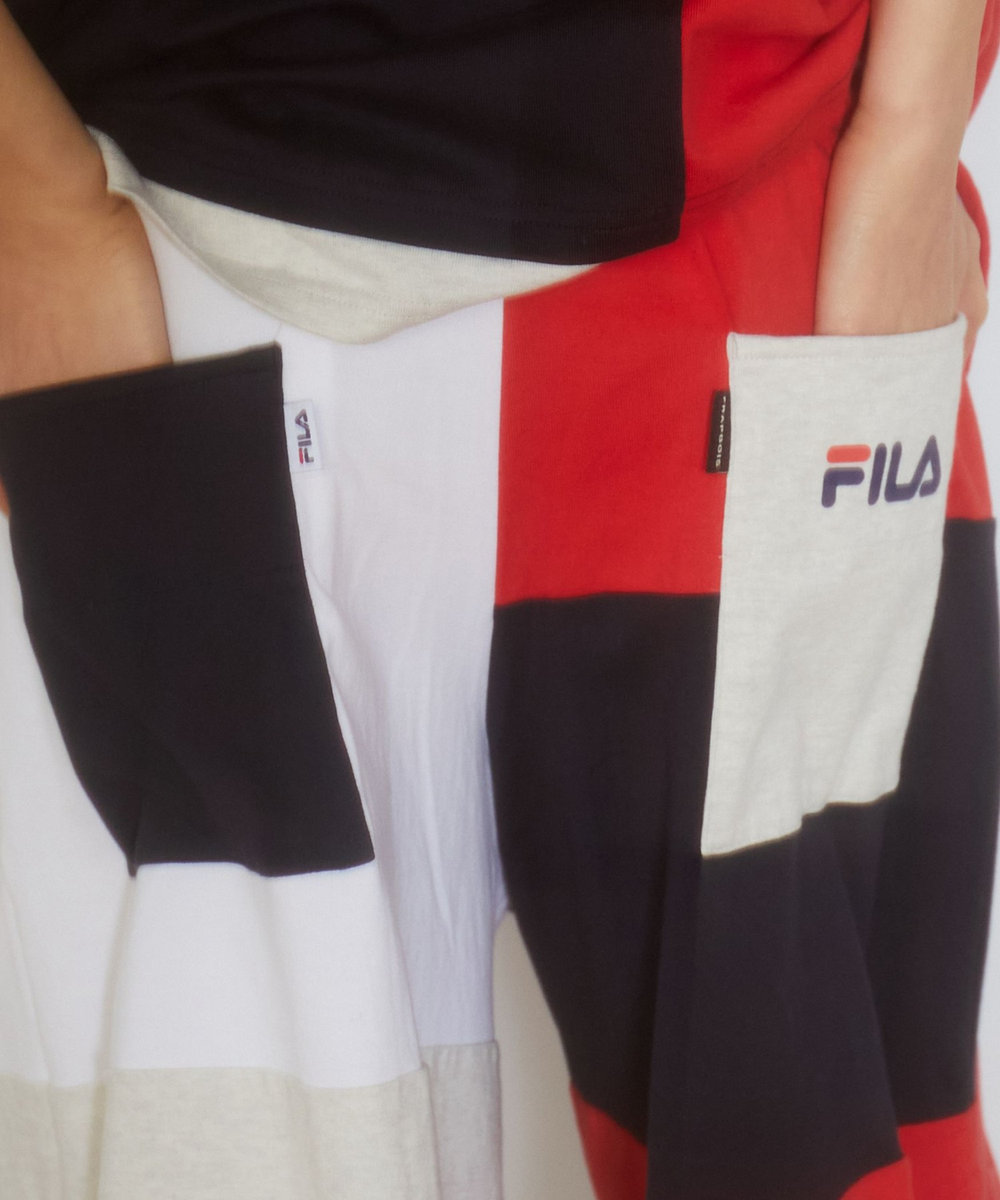 FRAPBOIS FILA×FRAPBOISカットソーセットアップ パンツ トリコロール