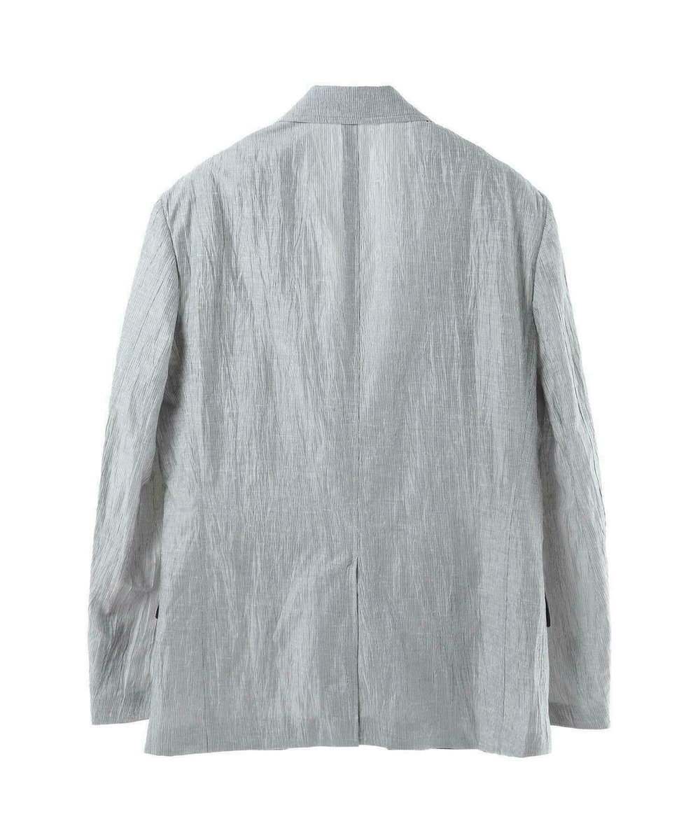 MEN'S BIGI コットンリネン楊柳サッカージャケット グレー