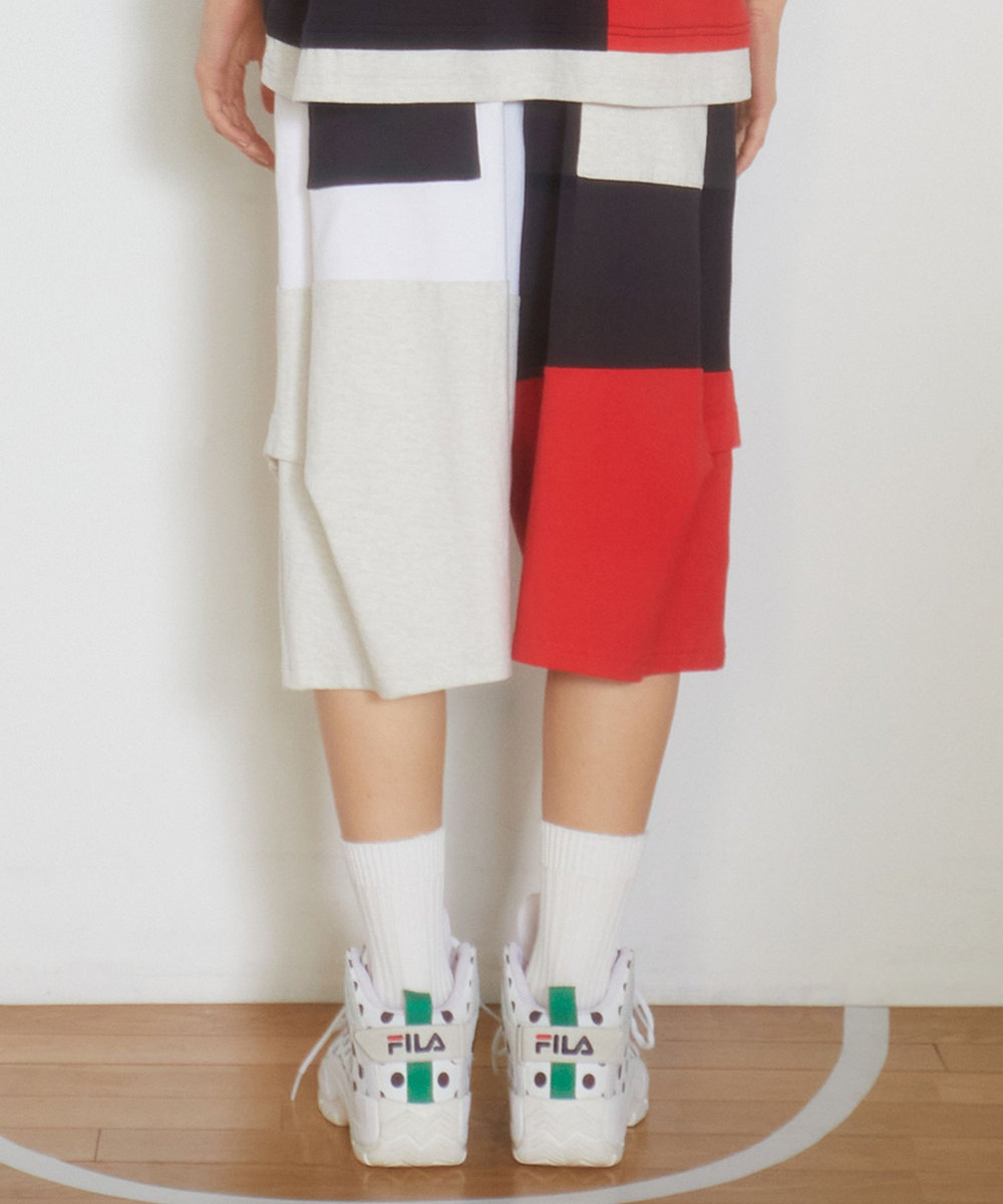 FRAPBOIS FILA×FRAPBOISカットソーセットアップ パンツ トリコロール