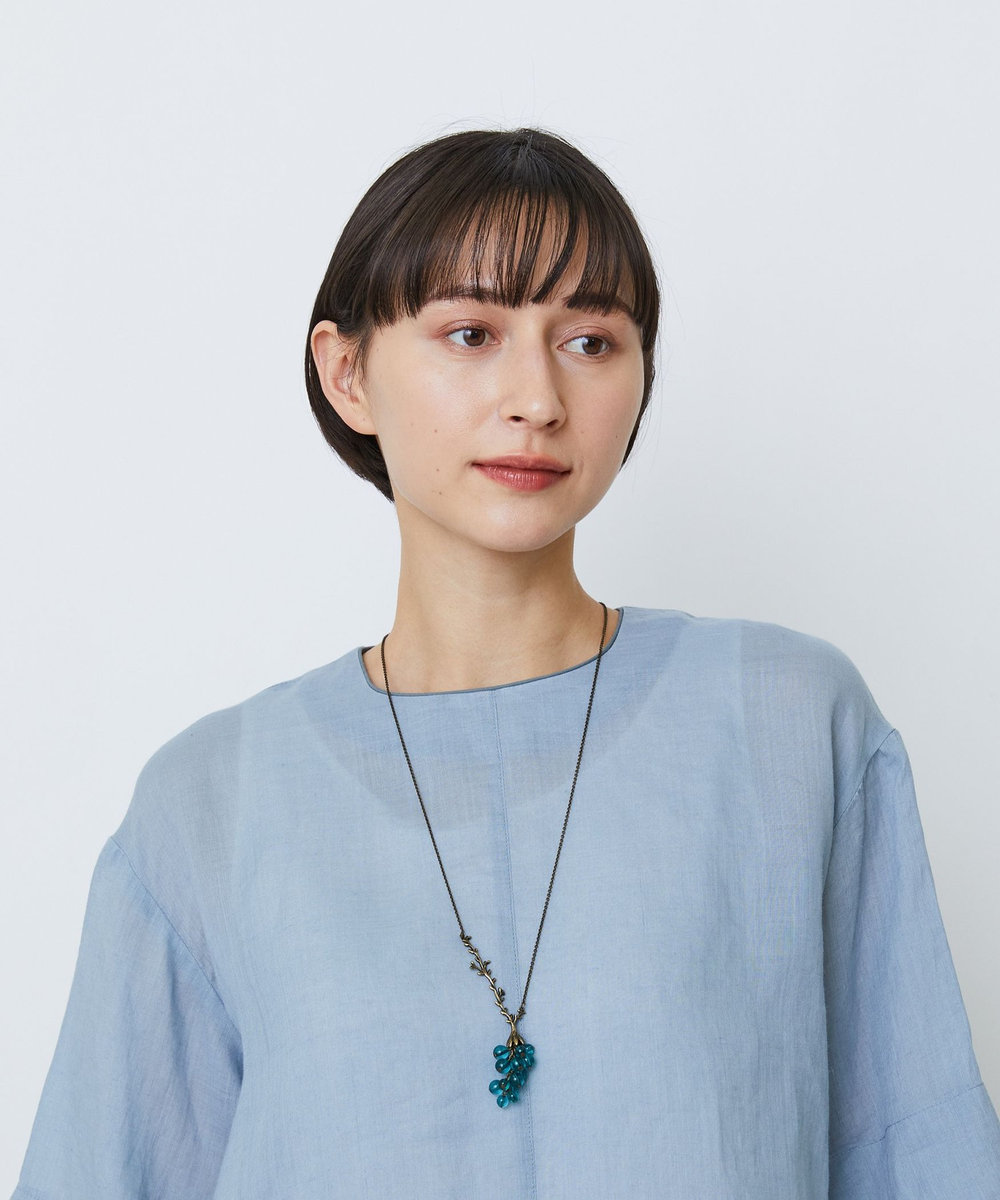 LOISIR ぶどうモチーフネックレス グリーン
