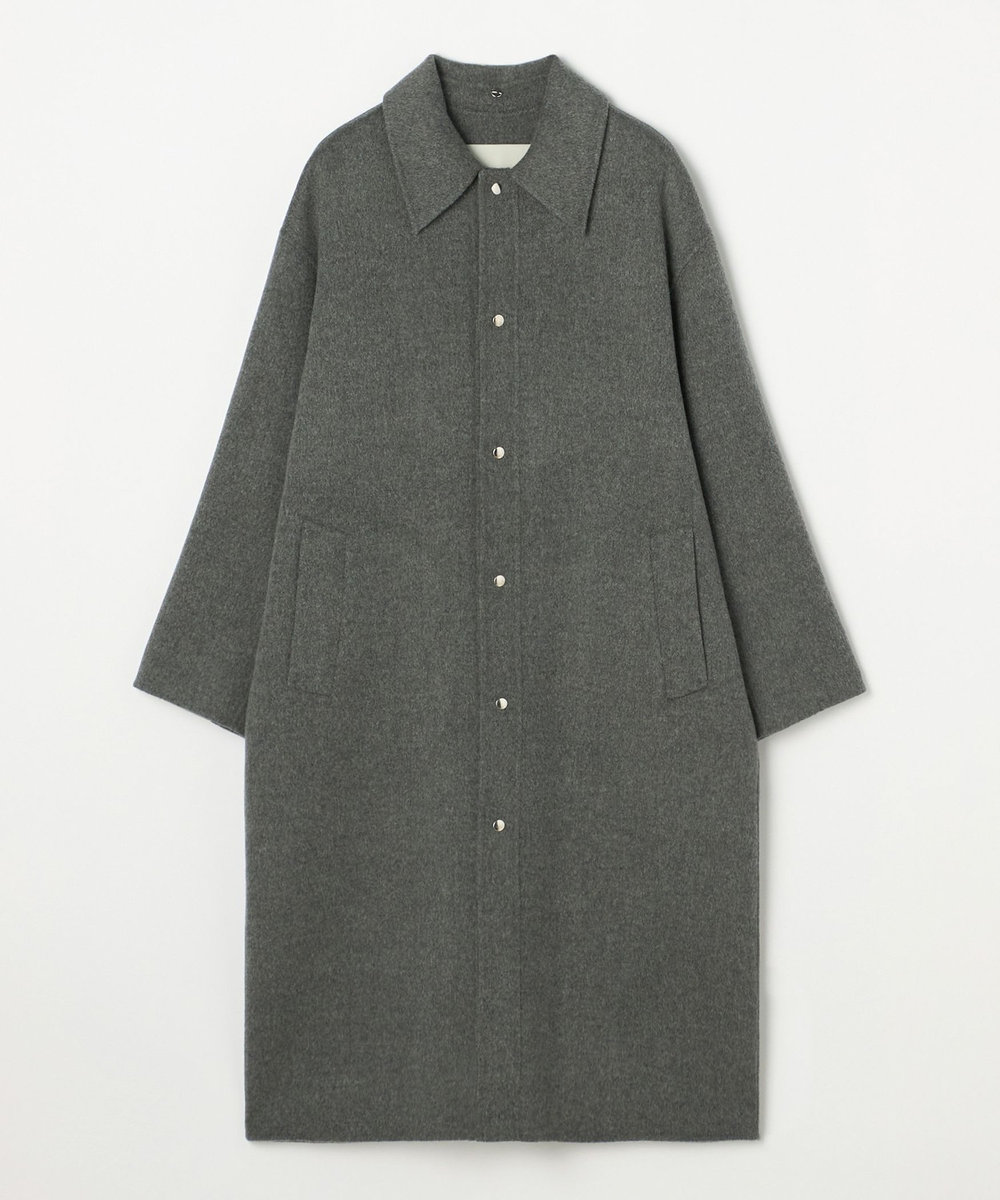 DÉPAREILLÉ DOUBLE FACE BEAVER HOODED COAT / ダブルフェイスビーバーフーデッドコート チャコールグレー