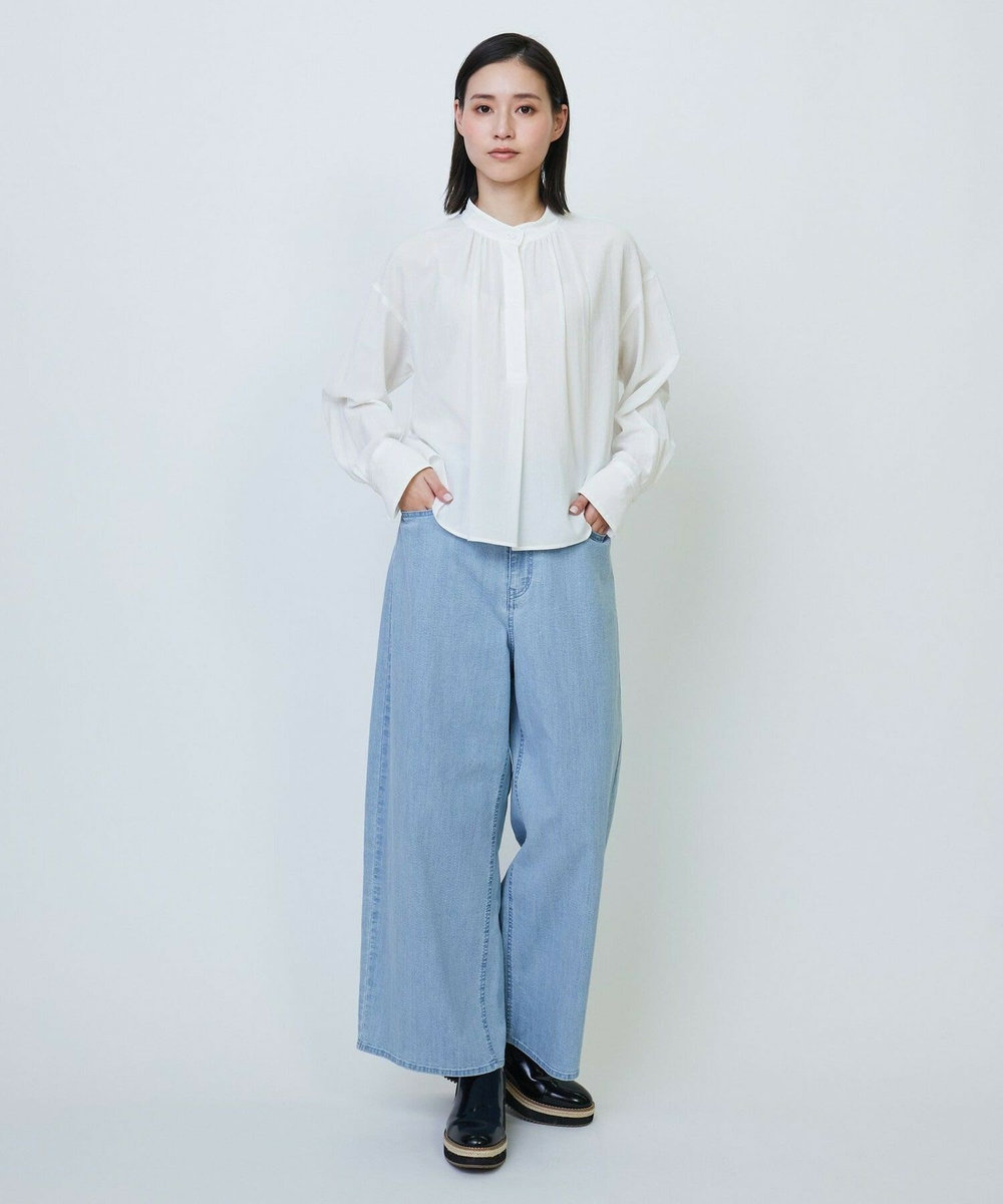 L'EQUIPE 7ozデニムストレッチパンツ ライトブルー