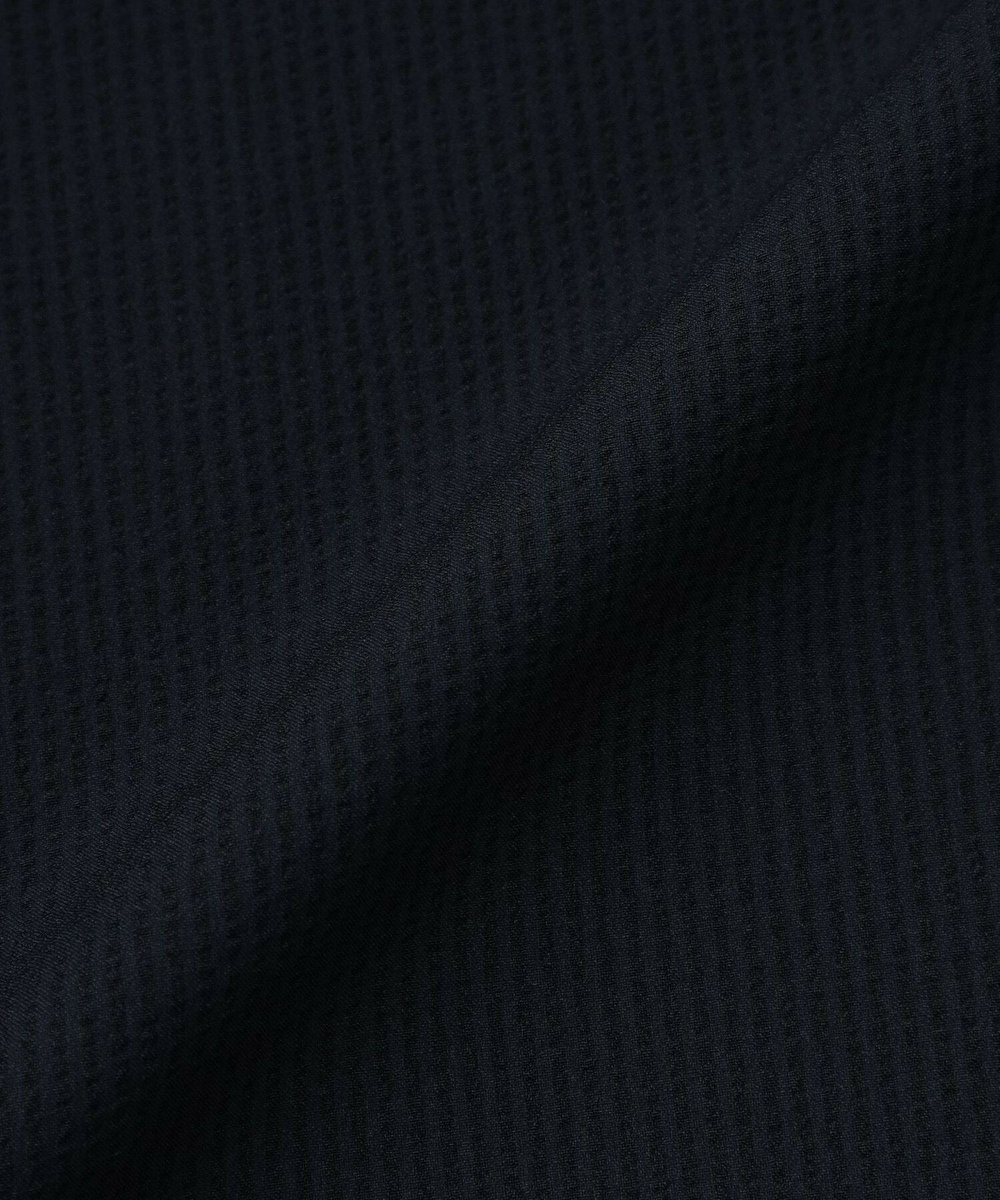 MOGA Lサイズ（大きいサイズ） 【大きいサイズ】ストレッチサッカーストライプノーカラージャケット ネイビー
