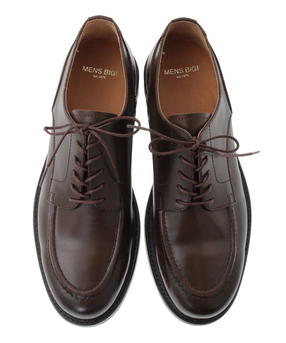 MEN'S BIGI Uチップレザーシューズ ダークブラウン