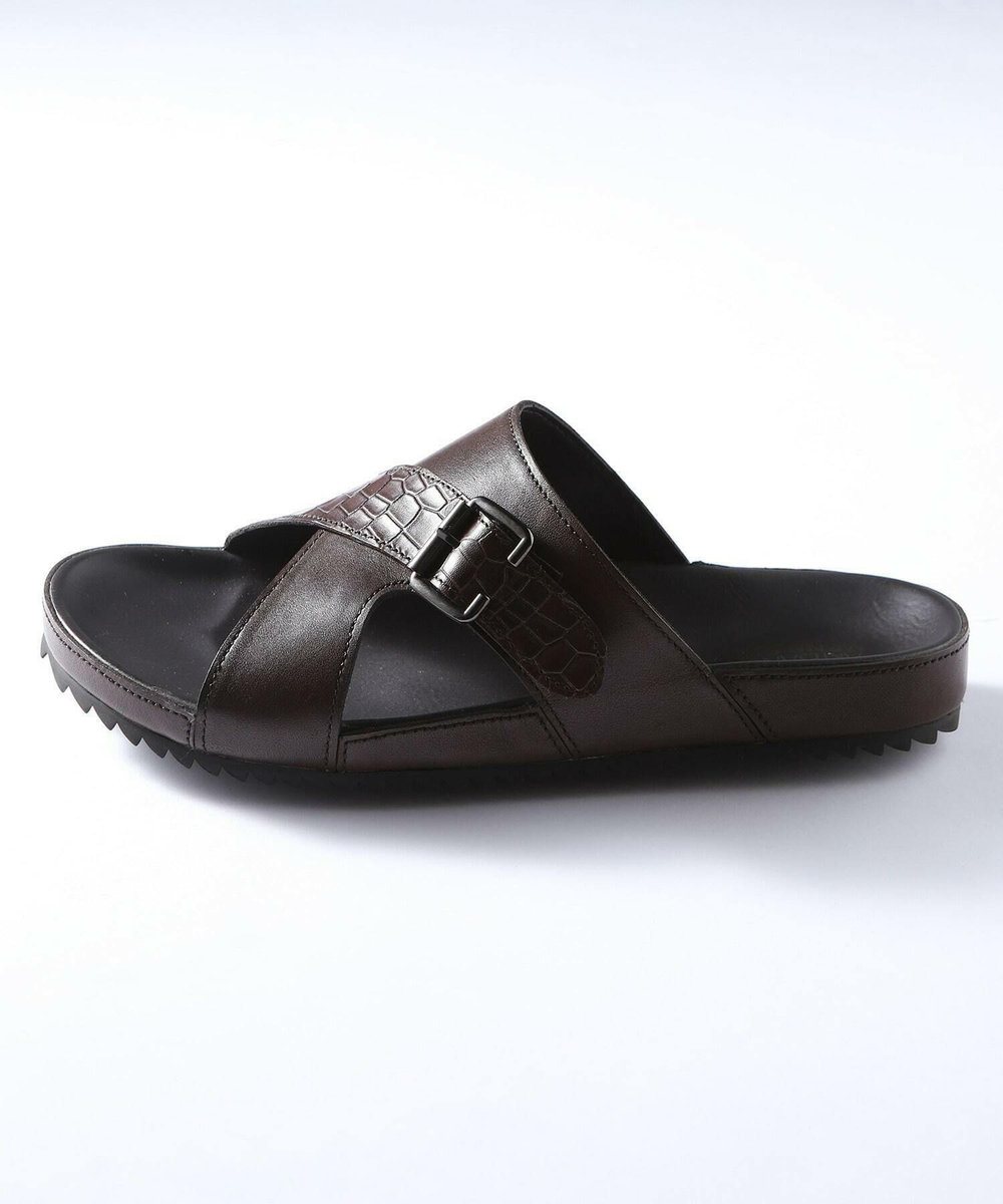 MEN'S BIGI 【Artesanos/アルテサノス】別注 レザークロスストラップサンダル ブラウン