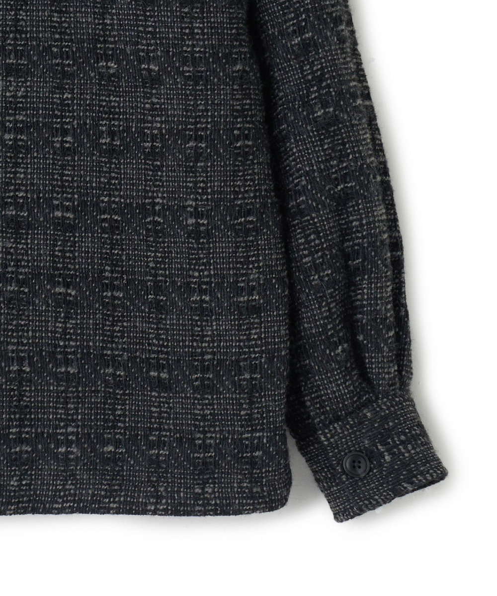 MEN'S BIGI 総裏ツイード CPOシャツアウター チャコールグレー