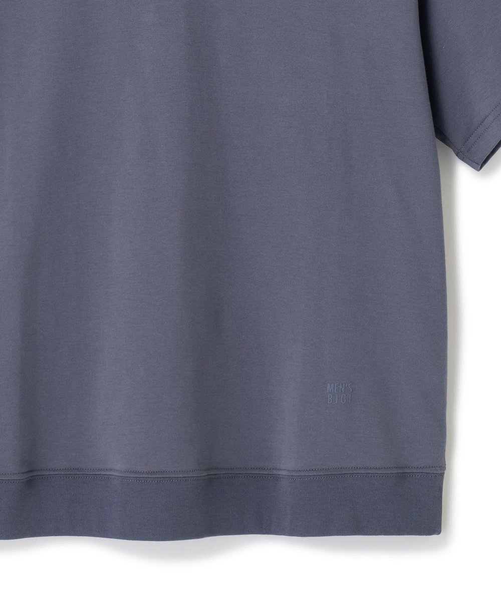 MEN'S BIGI スビンプラチナム スムースTシャツ チャコールグレー