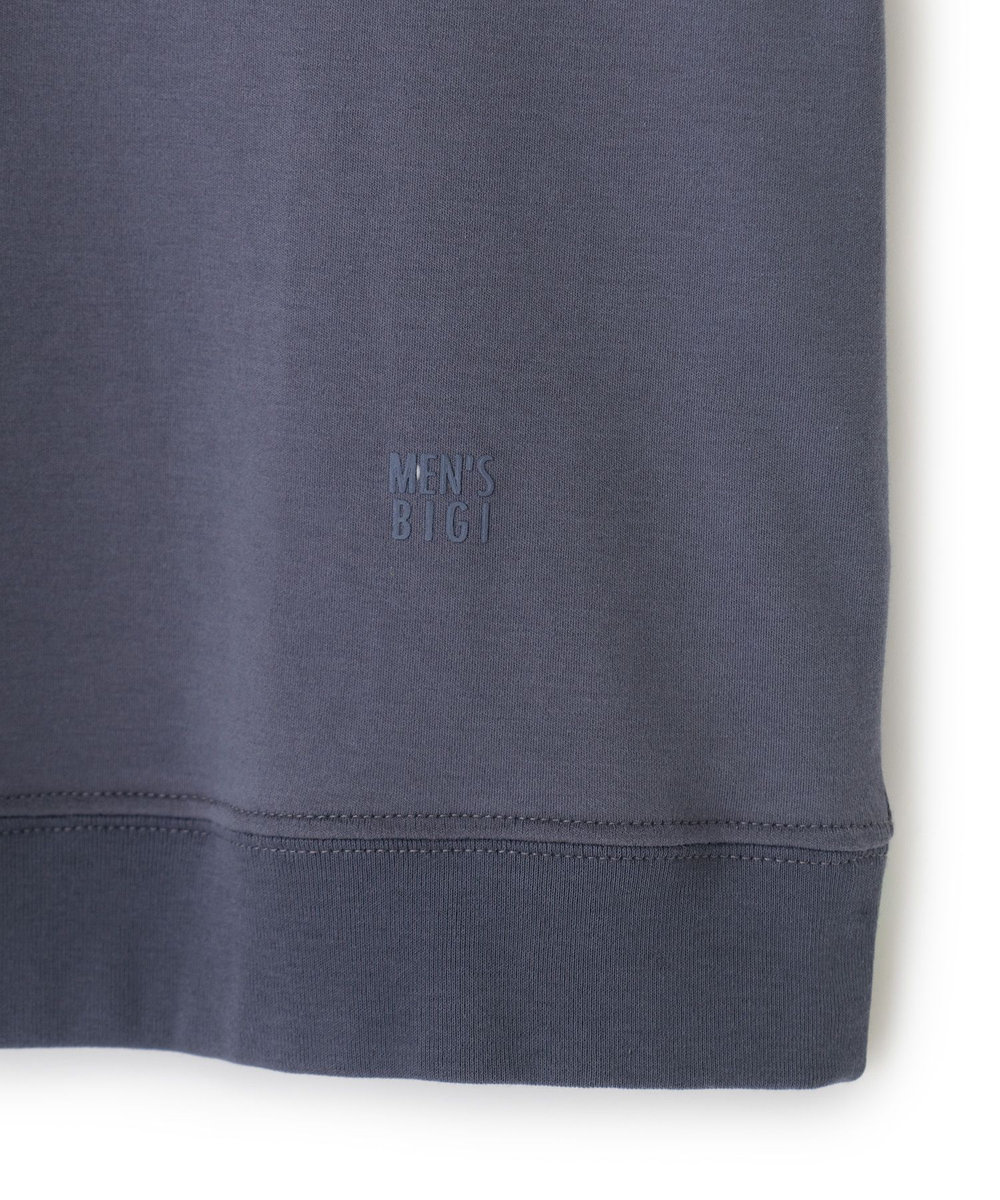 MEN'S BIGI スビンプラチナム スムースTシャツ チャコールグレー