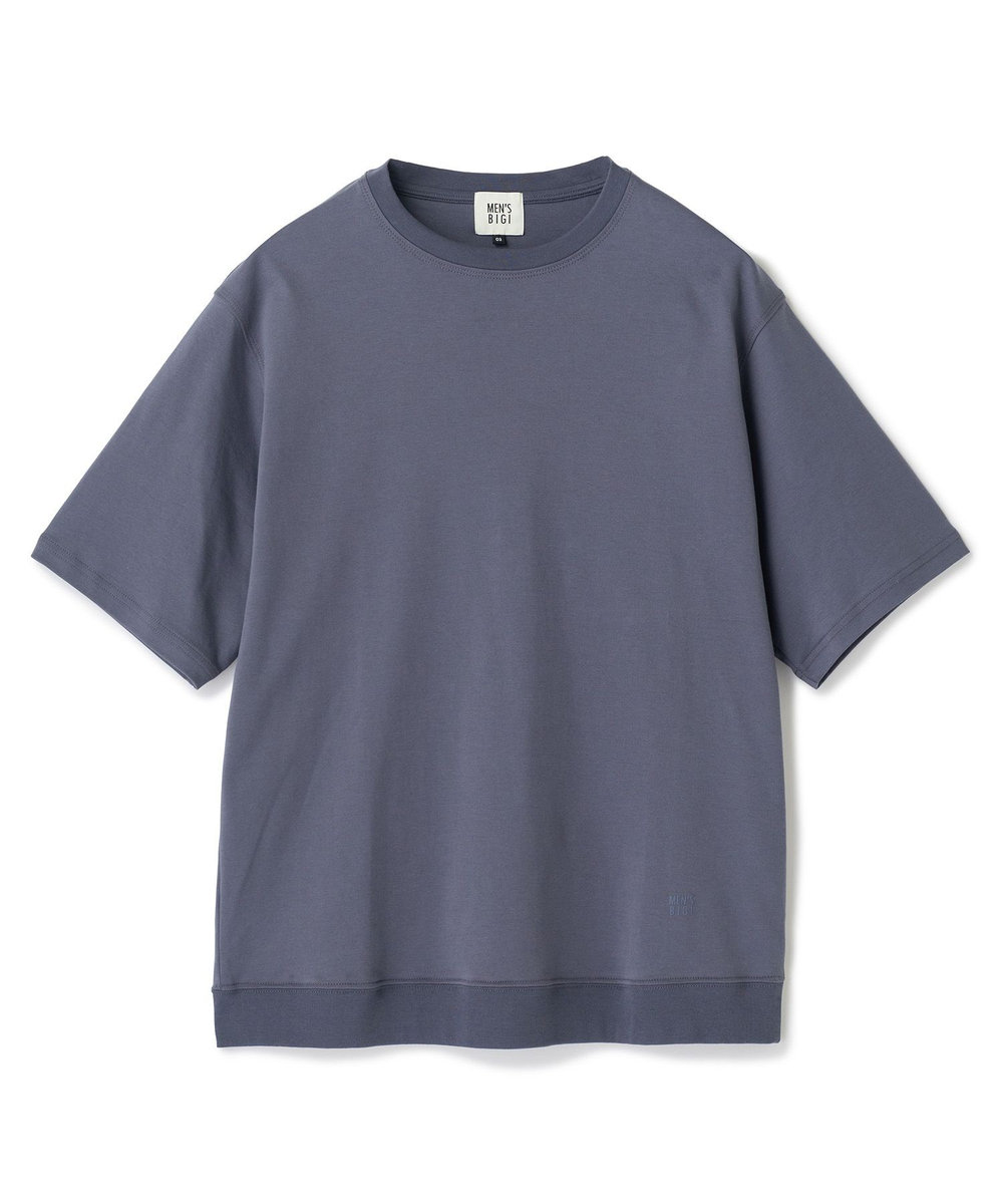 MEN'S BIGI スビンプラチナム スムースTシャツ チャコールグレー