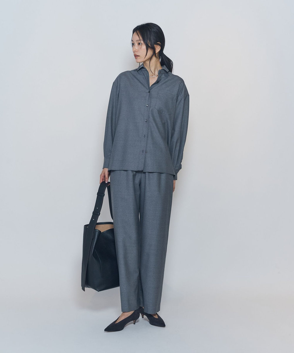 1er Arrondissement ミックスウールイージーパンツ グレー