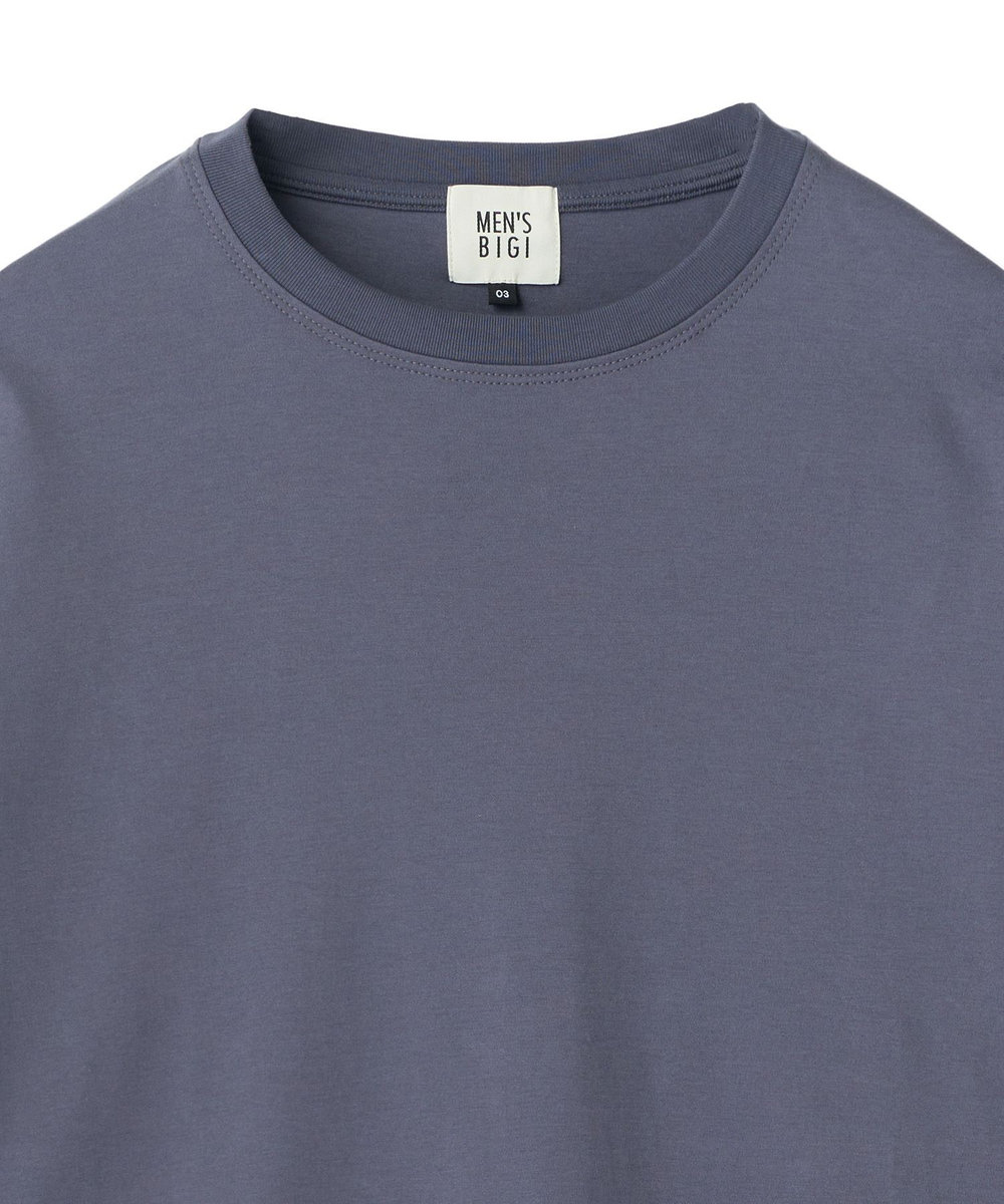 MEN'S BIGI スビンプラチナム スムースTシャツ チャコールグレー
