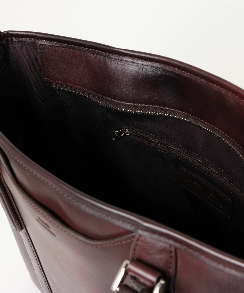 MEN'S BIGI 【SEEKER/シーカー】別注ムラレザー2WAYトートバッグ ダークブラウン